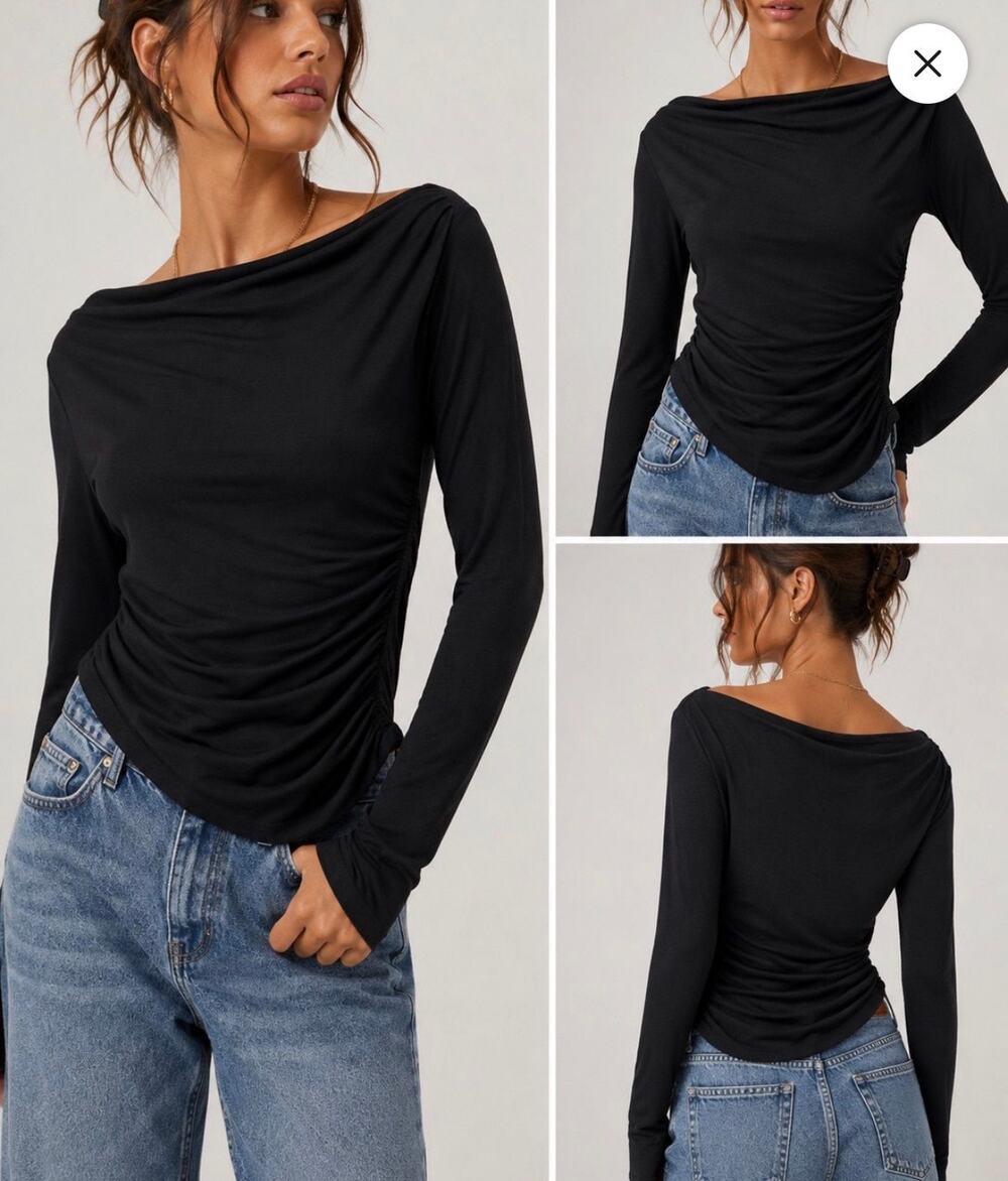 Diish Denver black top
Long sleeves with rouched sides
Excellent condition